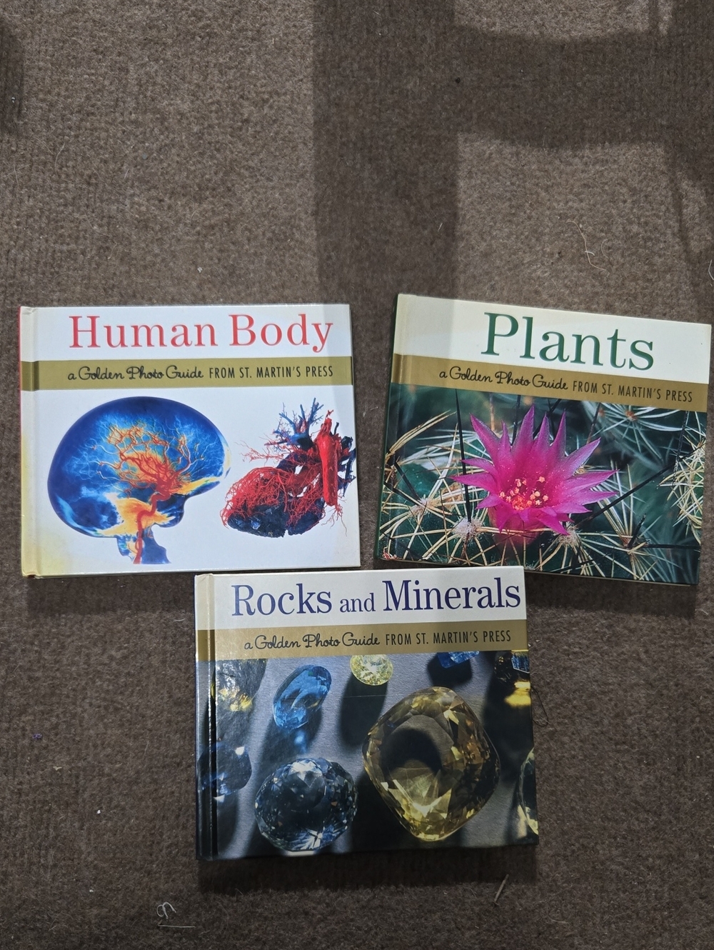 Golden Photo Guide "Rocks and Minerals", "Plants", &  "Human Body" Hanrdcover